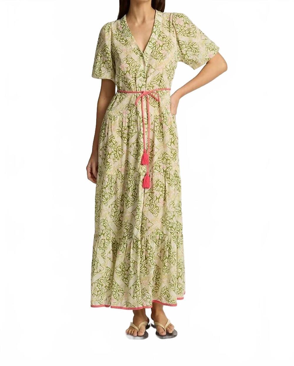 NEW HANNAH ARTWEAR anyeta maxi dress in green
